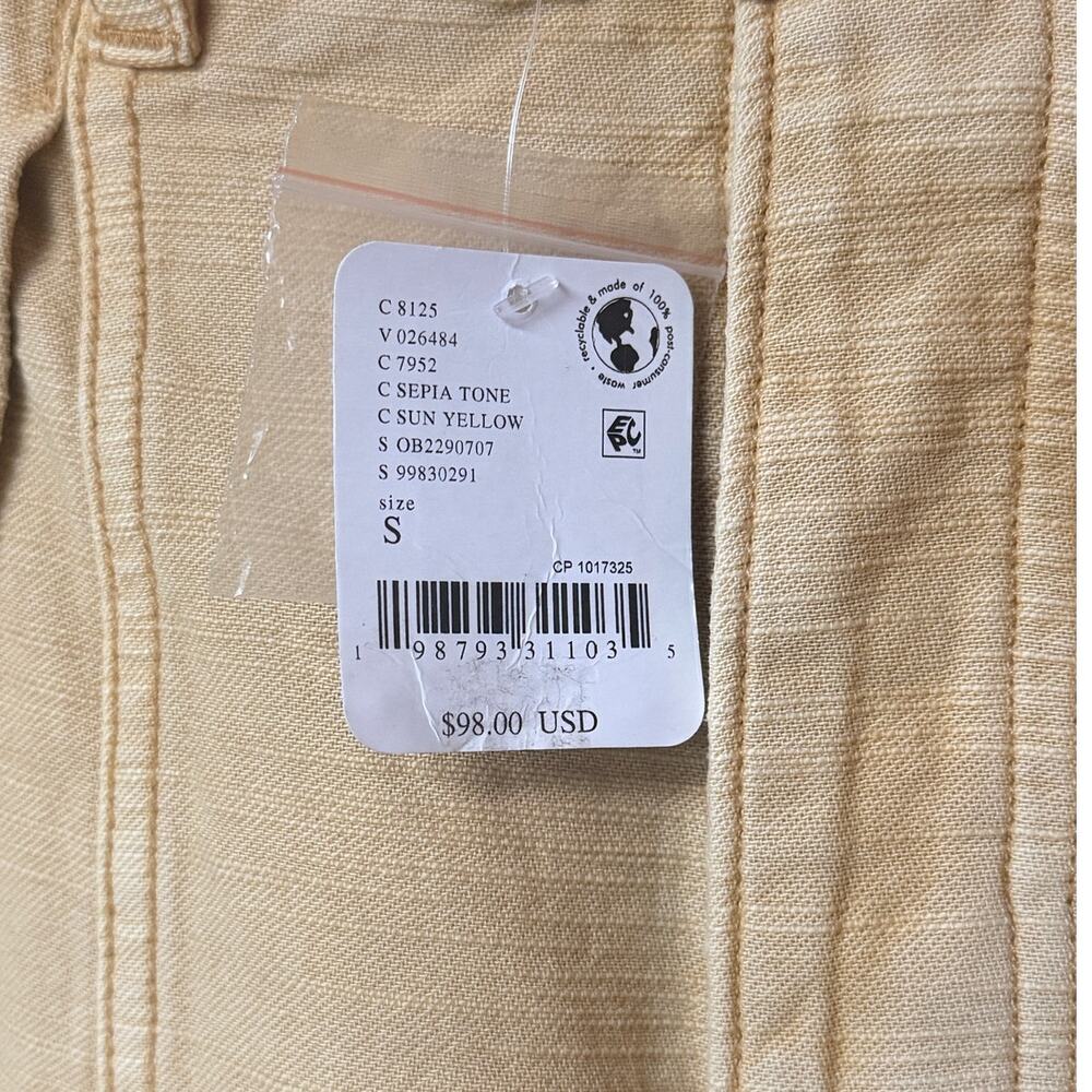Free People Women’s Chino Shorts Sun Yellow Size S - Picture 4 of 11